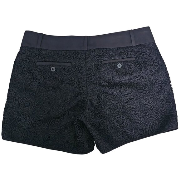 The Limited Women's Boho Black Floral Lace Crochet Tailored Shorts Size 10 - Picture 3 of 10